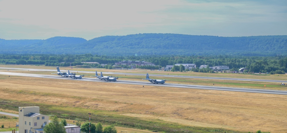 NATO Interfly and joint airborne training takes place at Ramstein AB