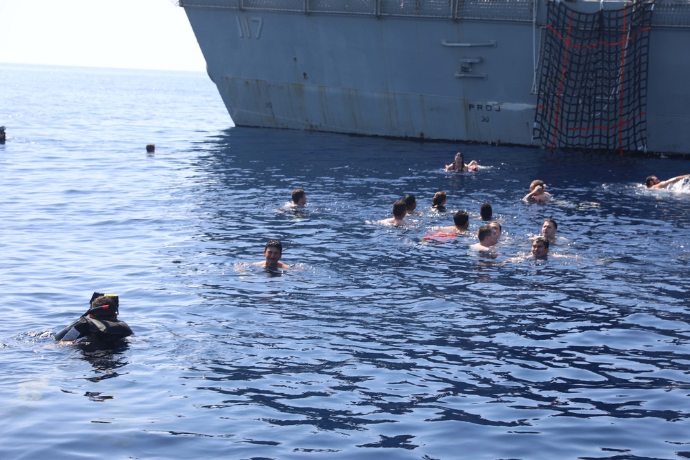 USS Paul Ignatius Adriatic Sea Swim Call
