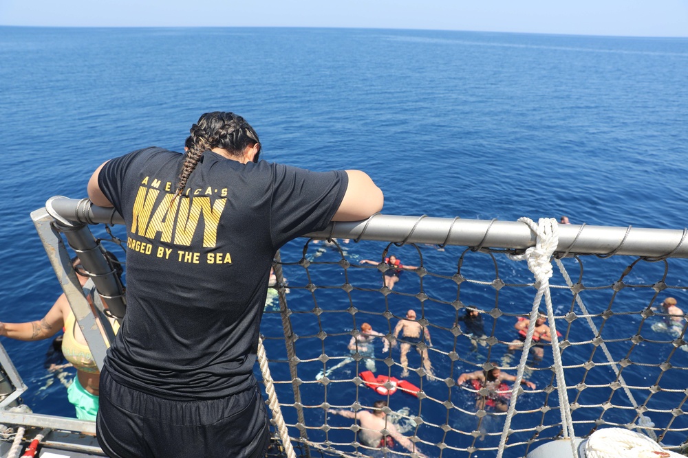 USS Paul Ignatius Adriatic Sea Swim Call