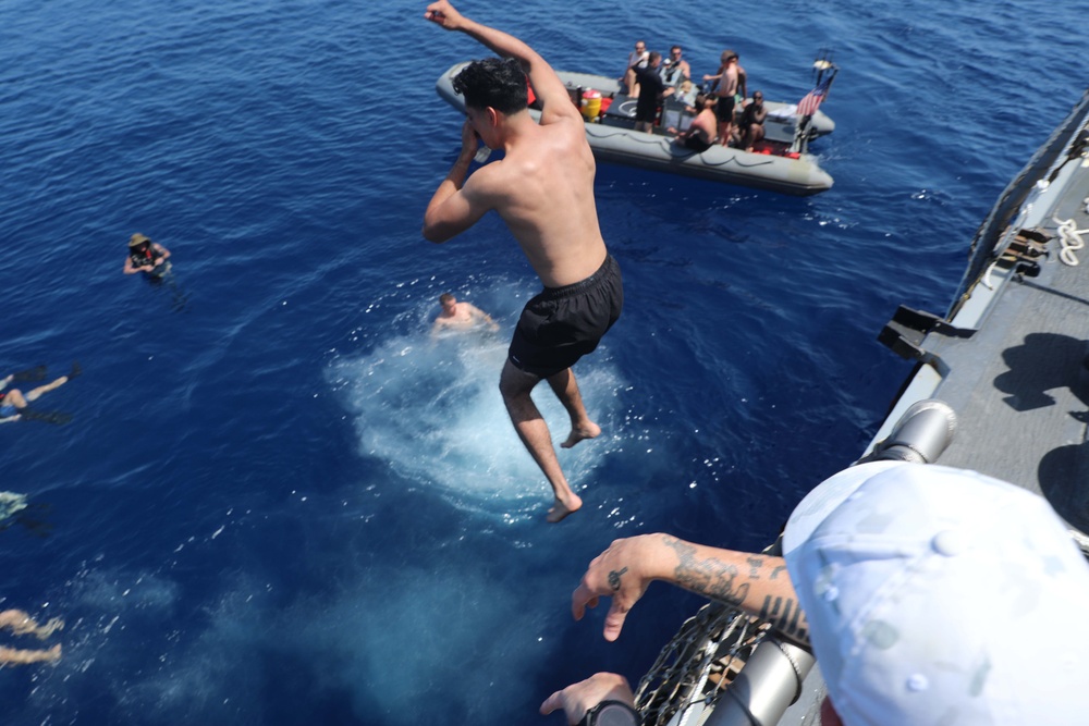 USS Paul Ignatius Adriatic Sea Swim Call
