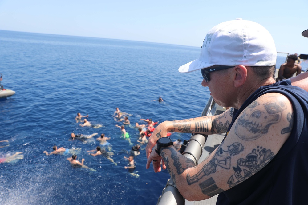 USS Paul Ignatius Adriatic Sea Swim Call