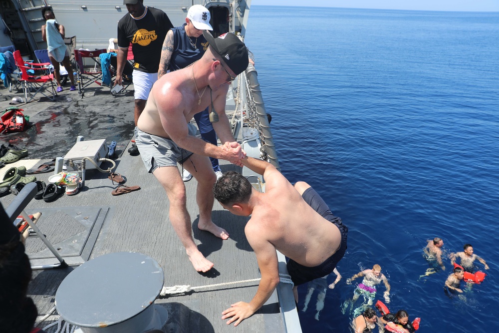 USS Paul Ignatius Adriatic Sea Swim Call