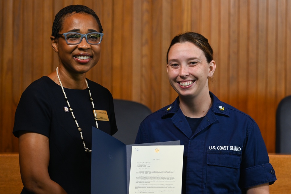 Enlisted Person of the Quarter for Coast Guard Atlantic Area