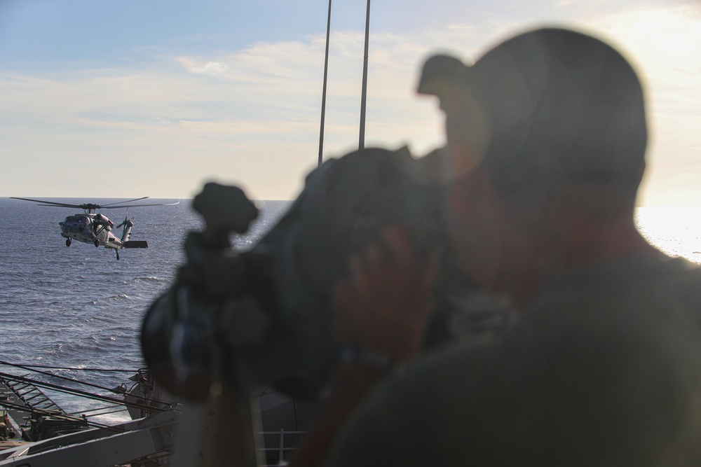 USS Carter Hall Conducts Flight Operations