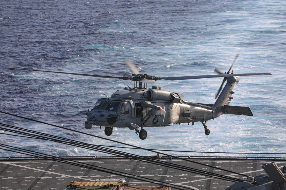 USS Carter Hall Conducts Flight Operations