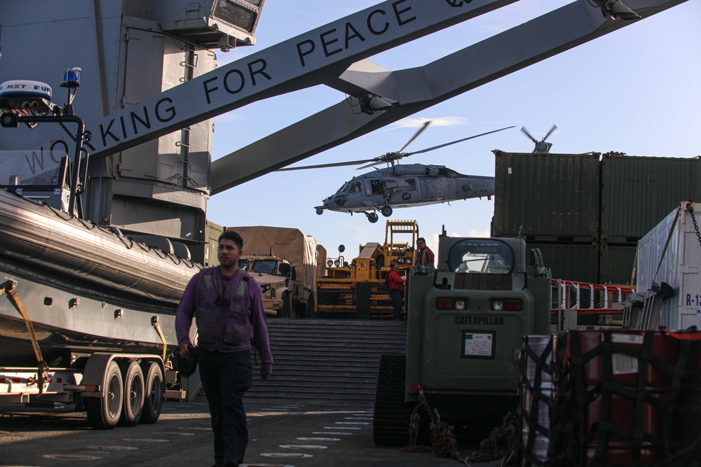 USS Carter Hall Conducts Flight Operations