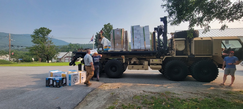 Vermont National Guard Delivers Supplies to Towns Impacted by Flooding