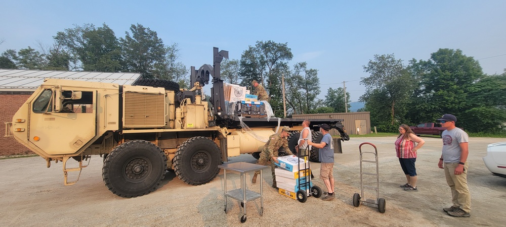 Vermont National Guard Delivers Supplies to Towns Impacted by Flooding