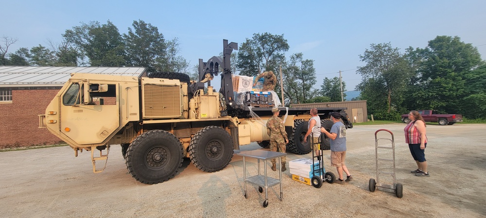 Vermont National Guard Delivers Supplies to Towns Impacted by Flooding