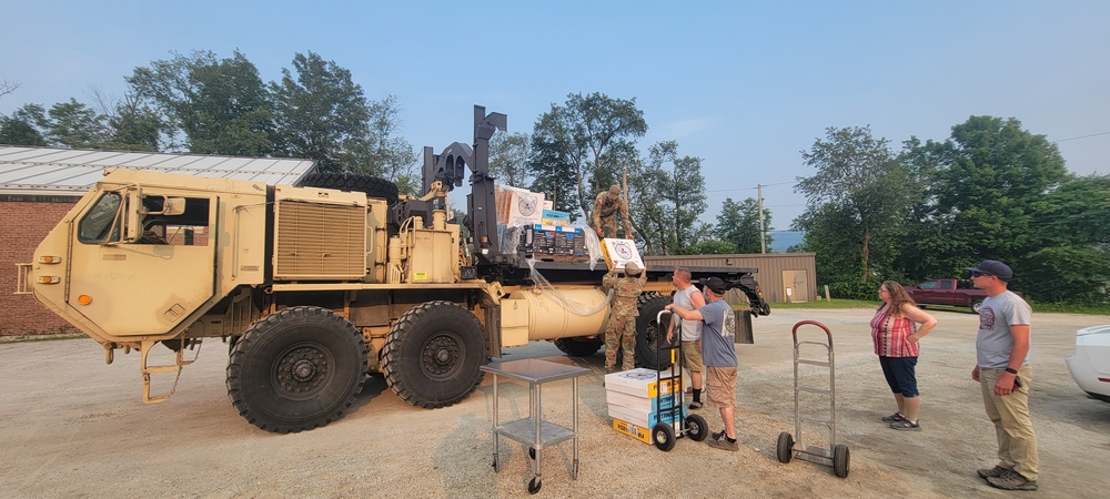 Vermont National Guard Delivers Supplies to Towns Impacted by Flooding