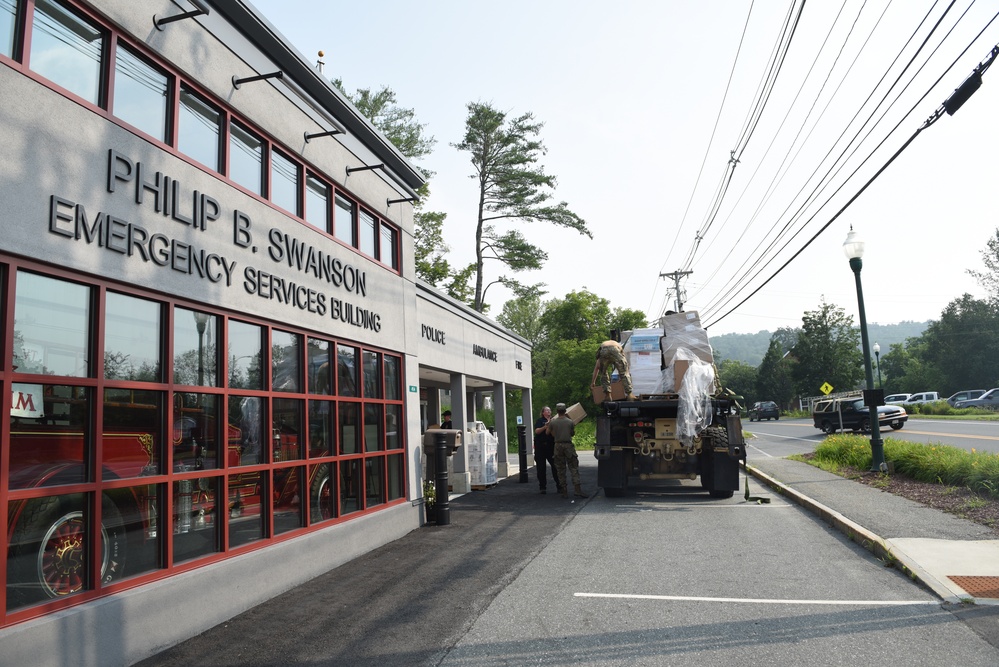 Vermont National Guard Delivers Supplies to Towns Impacted by Flooding