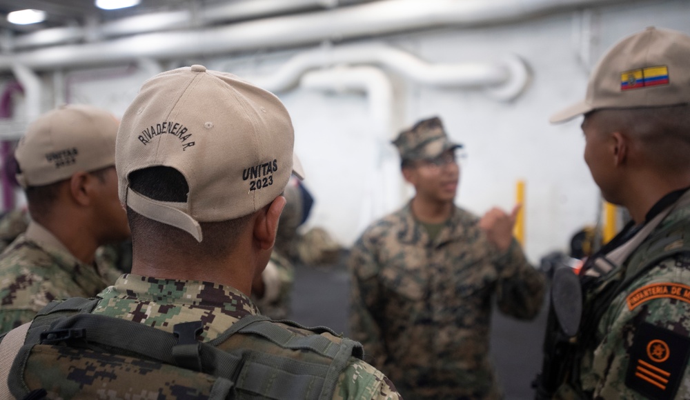 Multinational Marines Embark USS New York