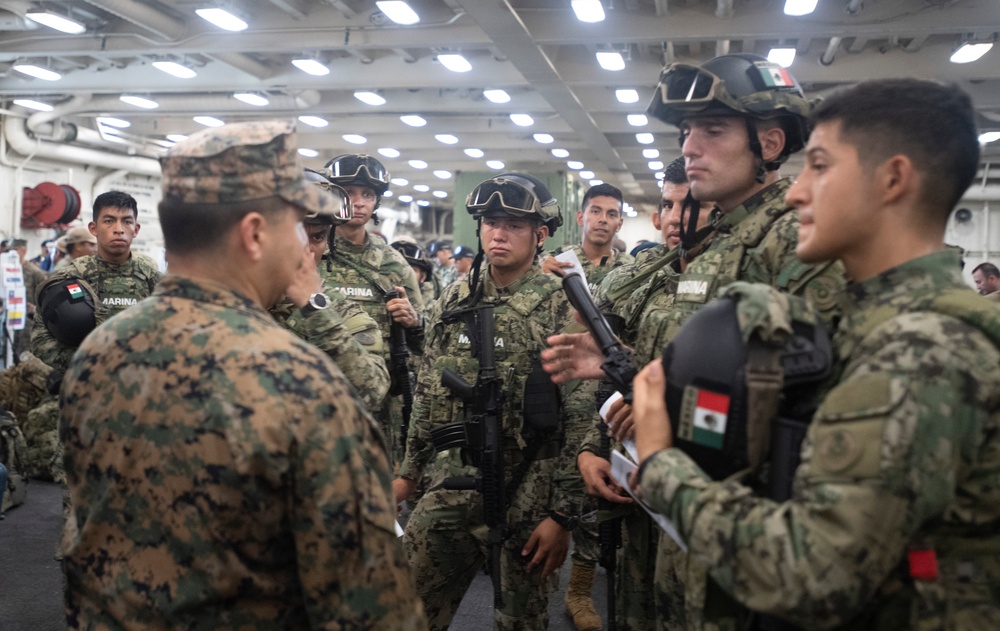 Multinational Marines Embark USS New York