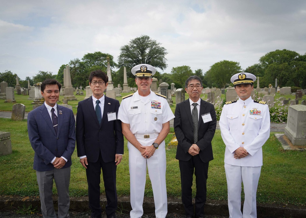 July 15, 2023 – President of the U.S. Naval War College Rear Adm. Pete Garvin Commemorates Commodore Matthew C. Perry