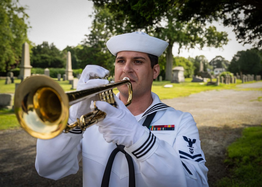July 15, 2023 – President of the U.S. Naval War College Rear Adm. Pete Garvin Commemorates Commodore Matthew C. Perry