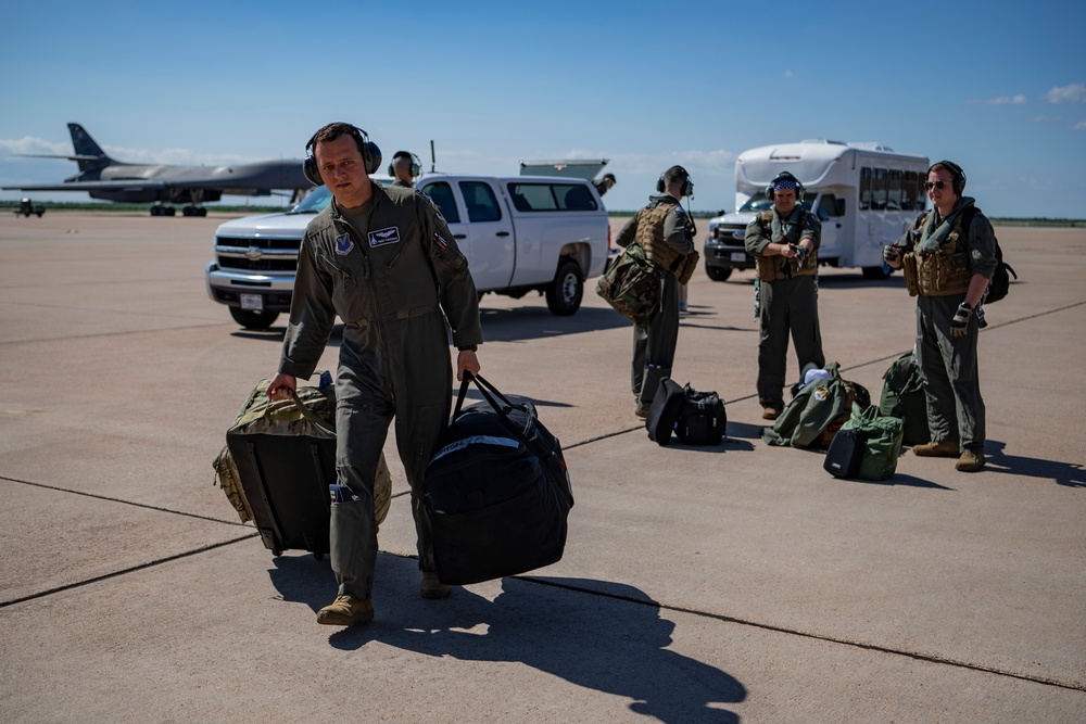 B-1B Lancers depart for Bomber Task Force missions in USAFE
