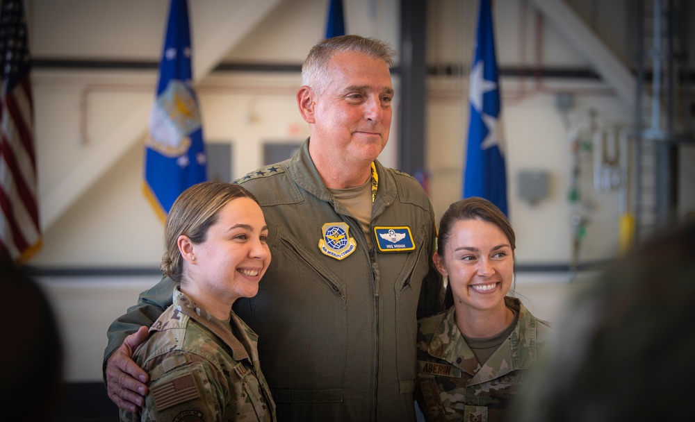 AMC CC visits Travis AFB, spends time with 60 AMW, 621 CRW Airmen