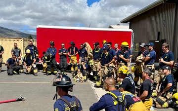 Firefighters from Hawaiian Islands train at Pōhakuloa Training Area