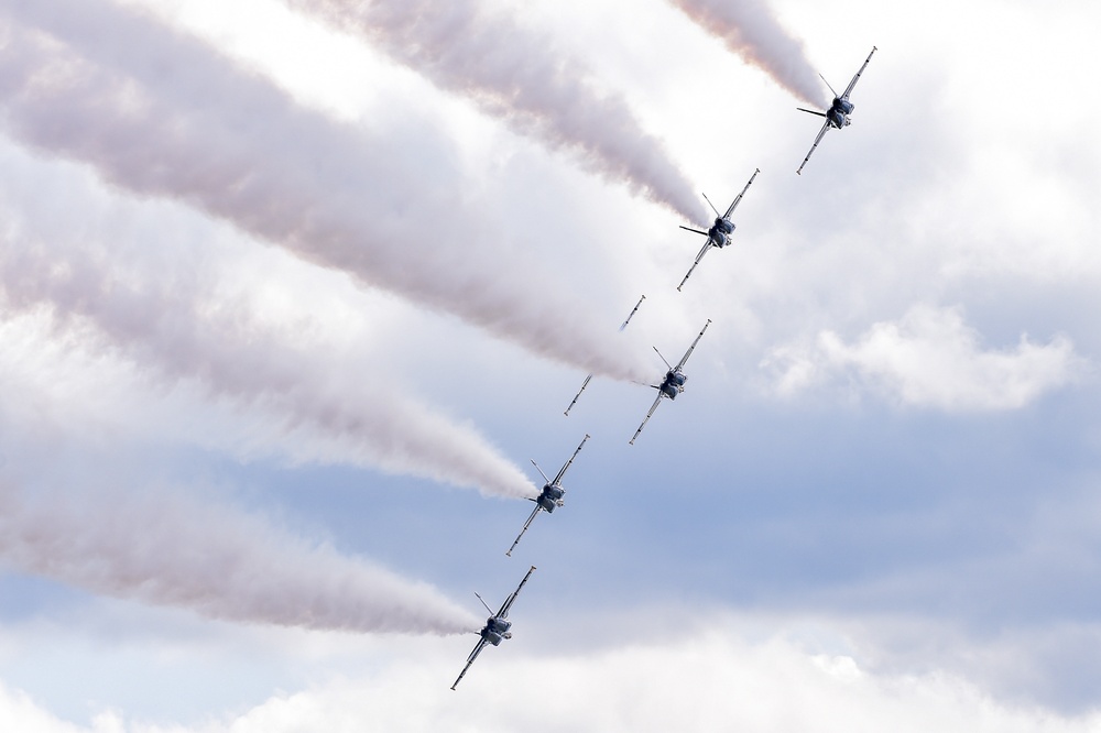 Blue Angels Perform at the Wings Over Wayne Air Show.