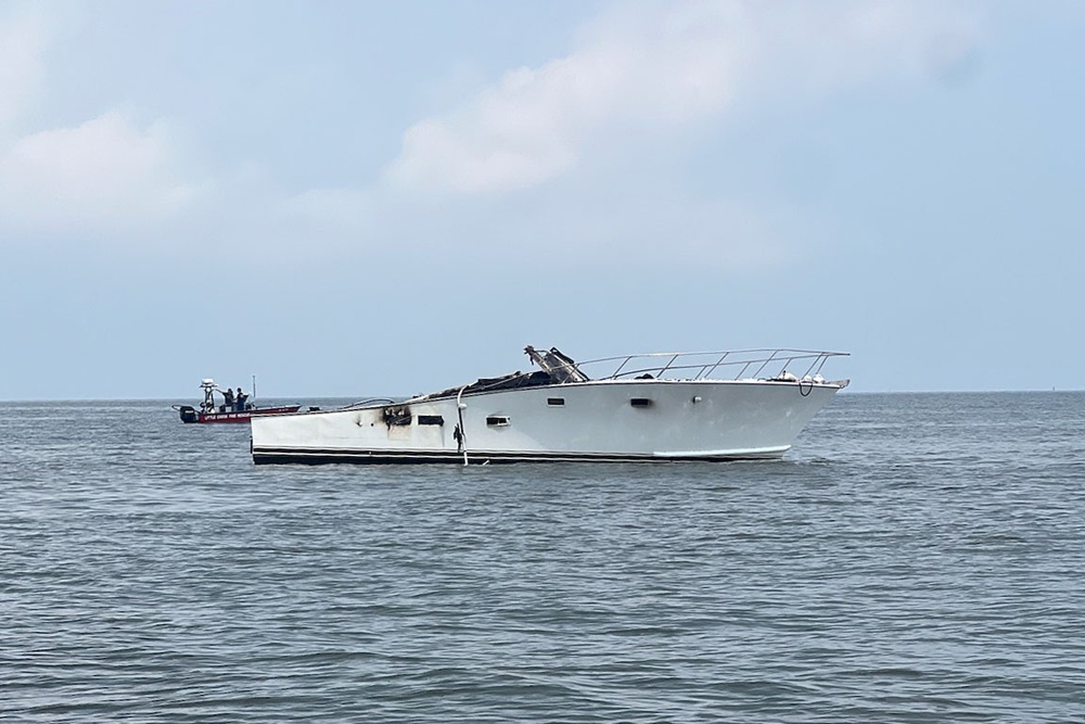 Coast Guard, partners respond to boat fire in Delaware Bay