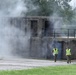 Instructors prepare building for exercise