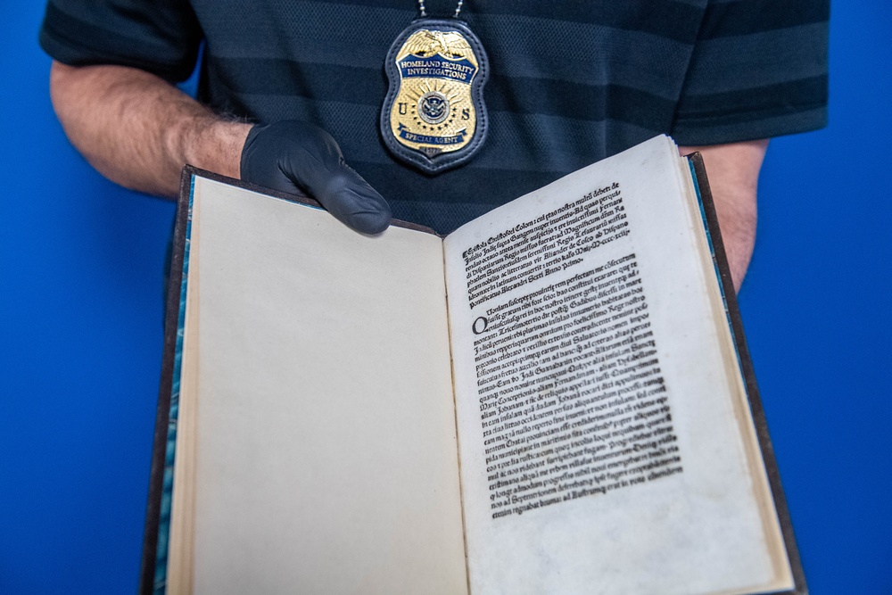 HSI repatriates rare 15th century Columbus letter to Italy