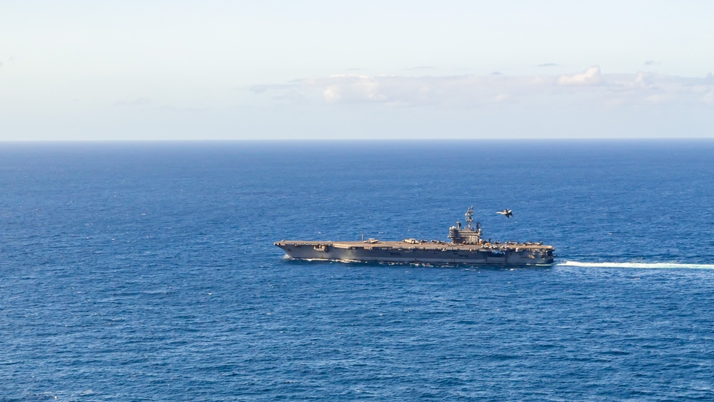 Carrier Air Wing 5 conducts change of command ceremony aboard USS Ronald Reagan (CVN 76)