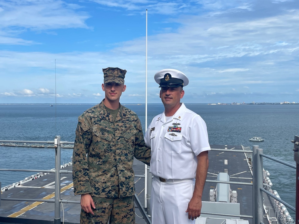 A Father and Son’s Shared Journey: A Marine and Sailor Embark on Deployment Together