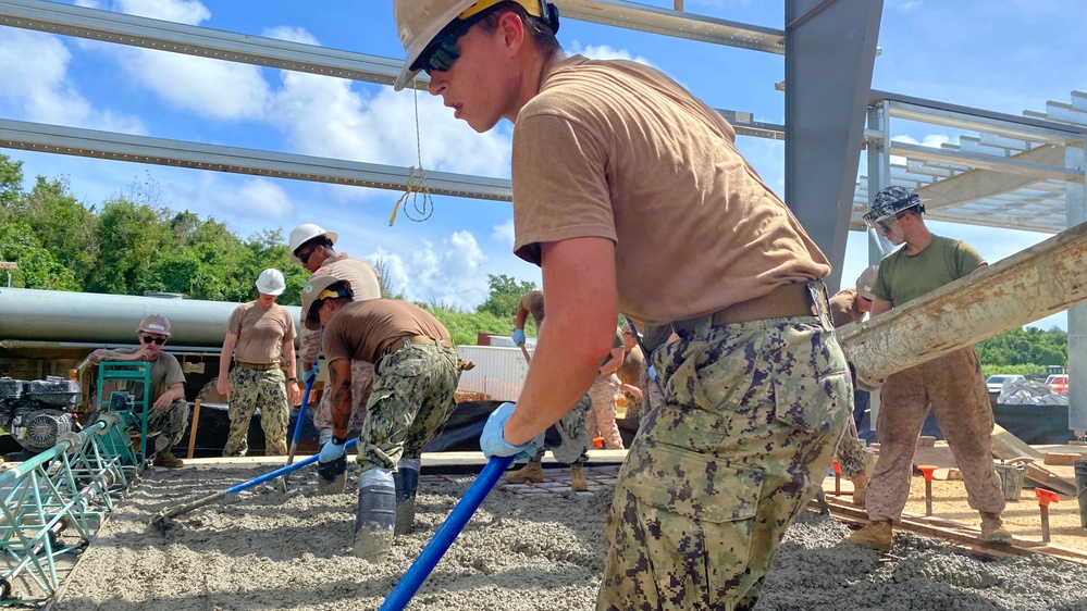 Concrete Pour, Tinian (NMCB-3)