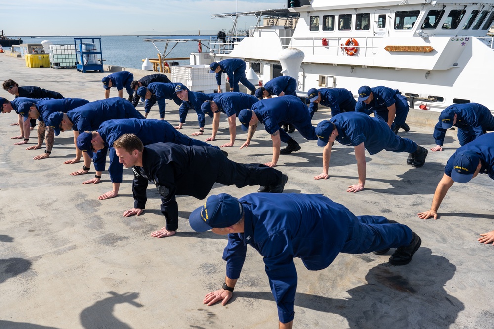 Coast Guard Units show support for the 22 Push Up Challenge with the Customs and Border Protection