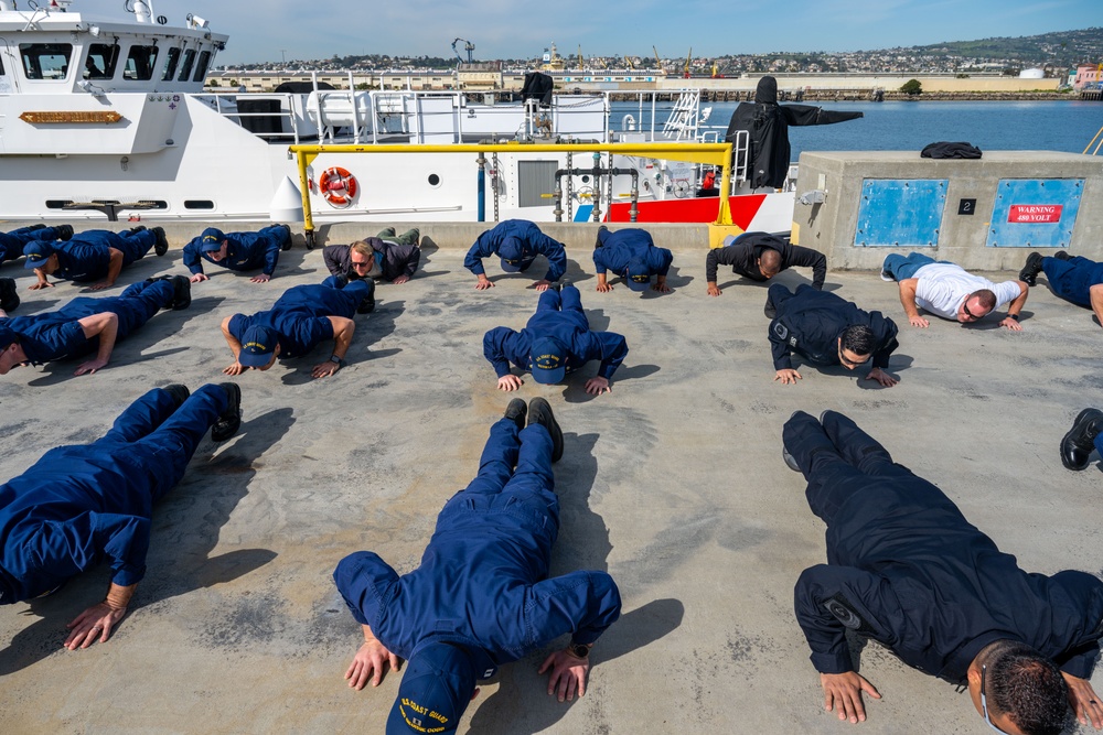 Coast Guard Units show support for the 22 Push Up Challenge with the Customs and Border Protection