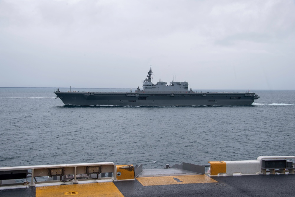 USS America Renders Honors to JS Izumo