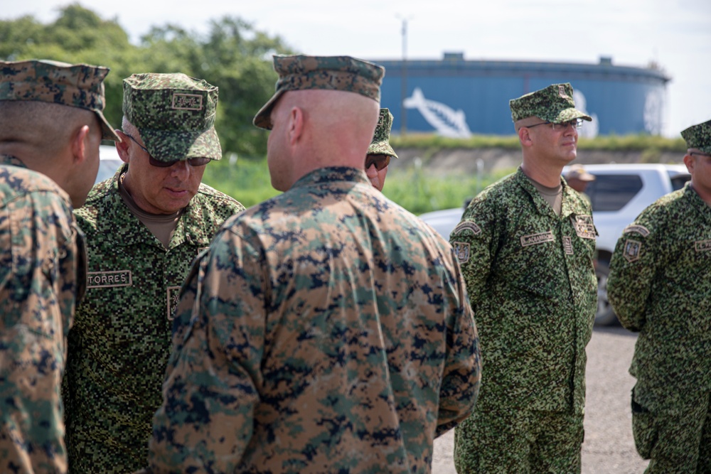 UNITAS 2023: Commander of MARFORSOUTH Visits Colombian Marine Corps