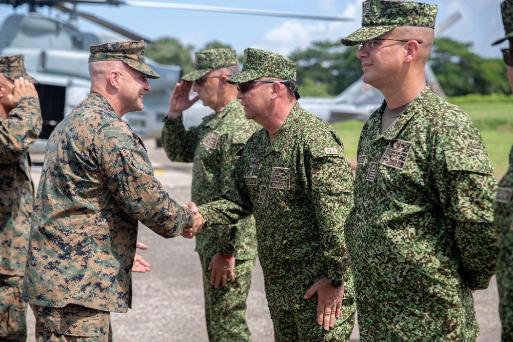 UNITAS 2023: Commander of MARFORSOUTH Visits Colombian Marine Corps