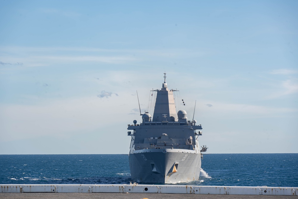 USS New Orleans Conducts Visit, Board, Search, and Seizure Drill with 31st MEU and USS Green Bay aboard USS New Orleans July 8, 2023