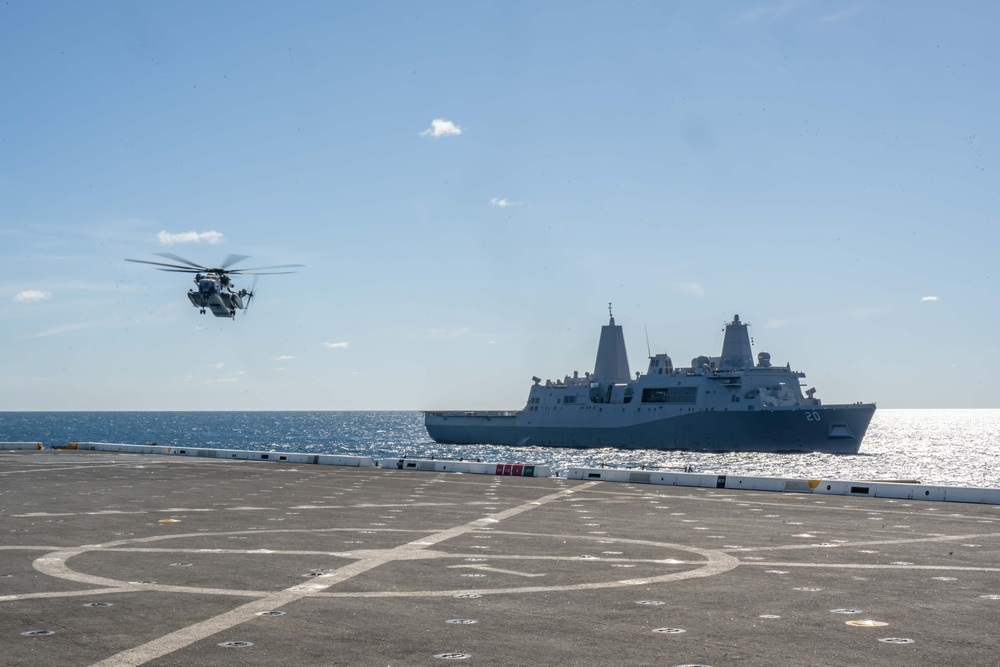 USS New Orleans Conducts Visit, Board, Search, and Seizure Drill with 31st MEU and USS Green Bay aboard USS New Orleans July 8, 2023