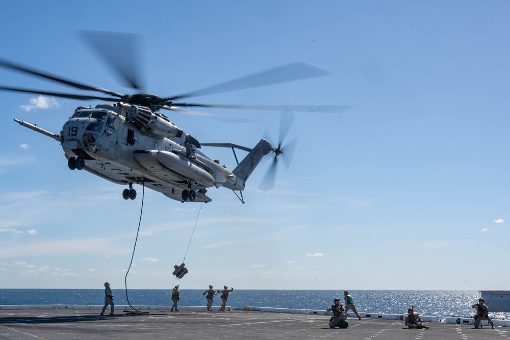 USS New Orleans Conducts Visit, Board, Search, and Seizure Drill with 31st MEU and USS Green Bay aboard USS New Orleans July 8, 2023