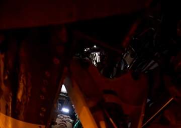 Strike Fighter Squadron (VFA) 2 Sailor Conducts Maintenance Aboard USS Carl Vinson (CVN 70)