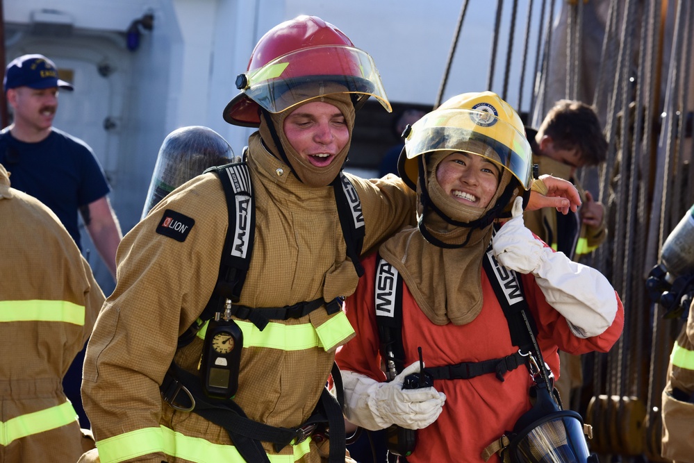 USCGC Eagle damage control training