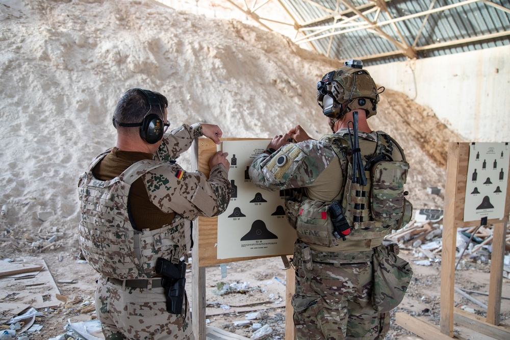 U.S. Army Soldiers compete for the German Schützenschnur badge at Al Asad Air Base