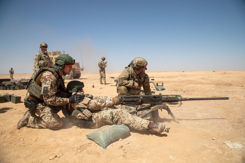 Ohio National Guard conduct M2 Browning live-fire exercise at Al Asad Air Base