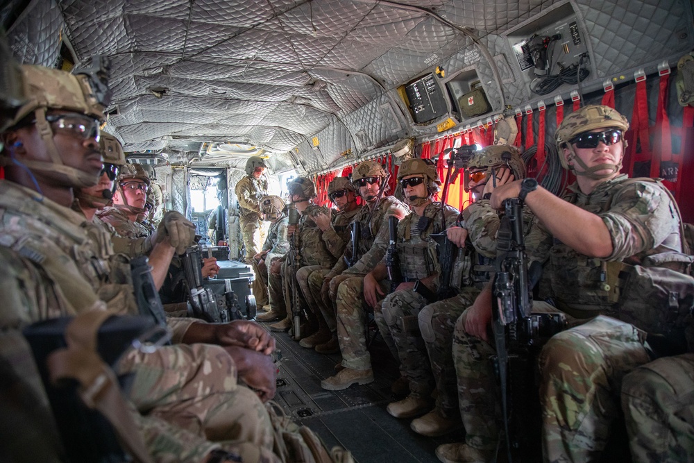 U.S. Army Soldiers conduct a training exercise at Al Asad Air Base