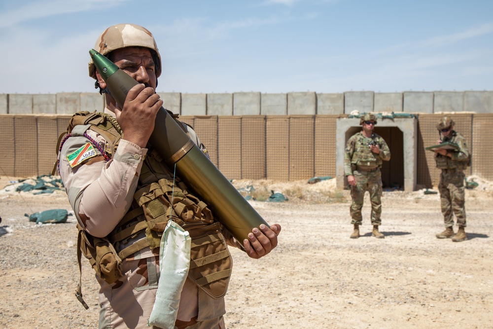 Coalition forces conduct Howitzer live-fire exercise at Al Asad Air Base