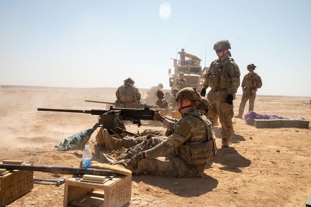 Members of Ohio National Guard conduct M2 Browning live-fire exercise at Al Asad Air Base