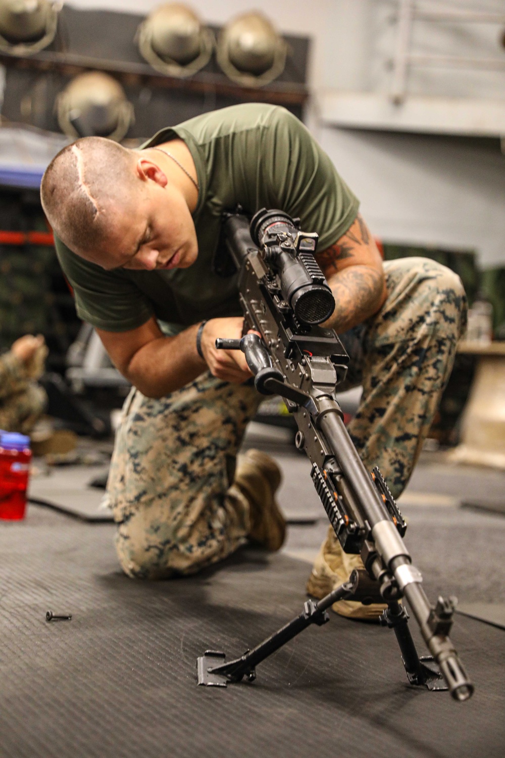 USS Carter Hall Conducts Weapons Training