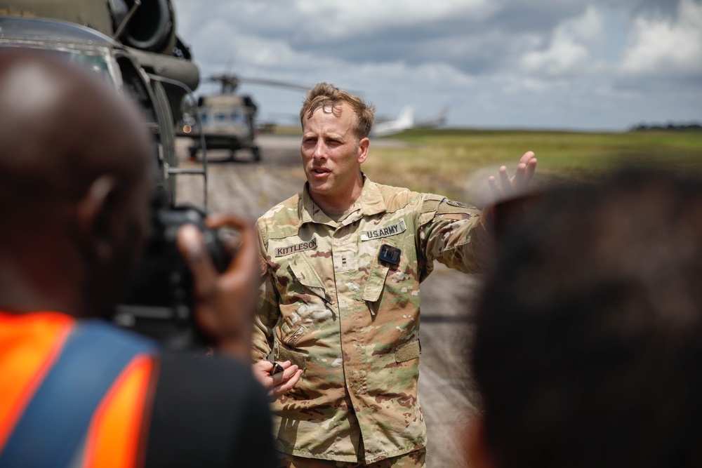 Multinational extration and insertion exercise takes place during TRADEWINDS23 exercise on July, 17 2023 at Air Base London, Guyana.
