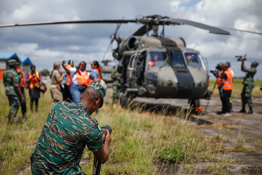 Multinational extration and insertion exercise takes place during TRADEWINDS23 exercise on July, 17 2023 at Air Base London, Guyana.