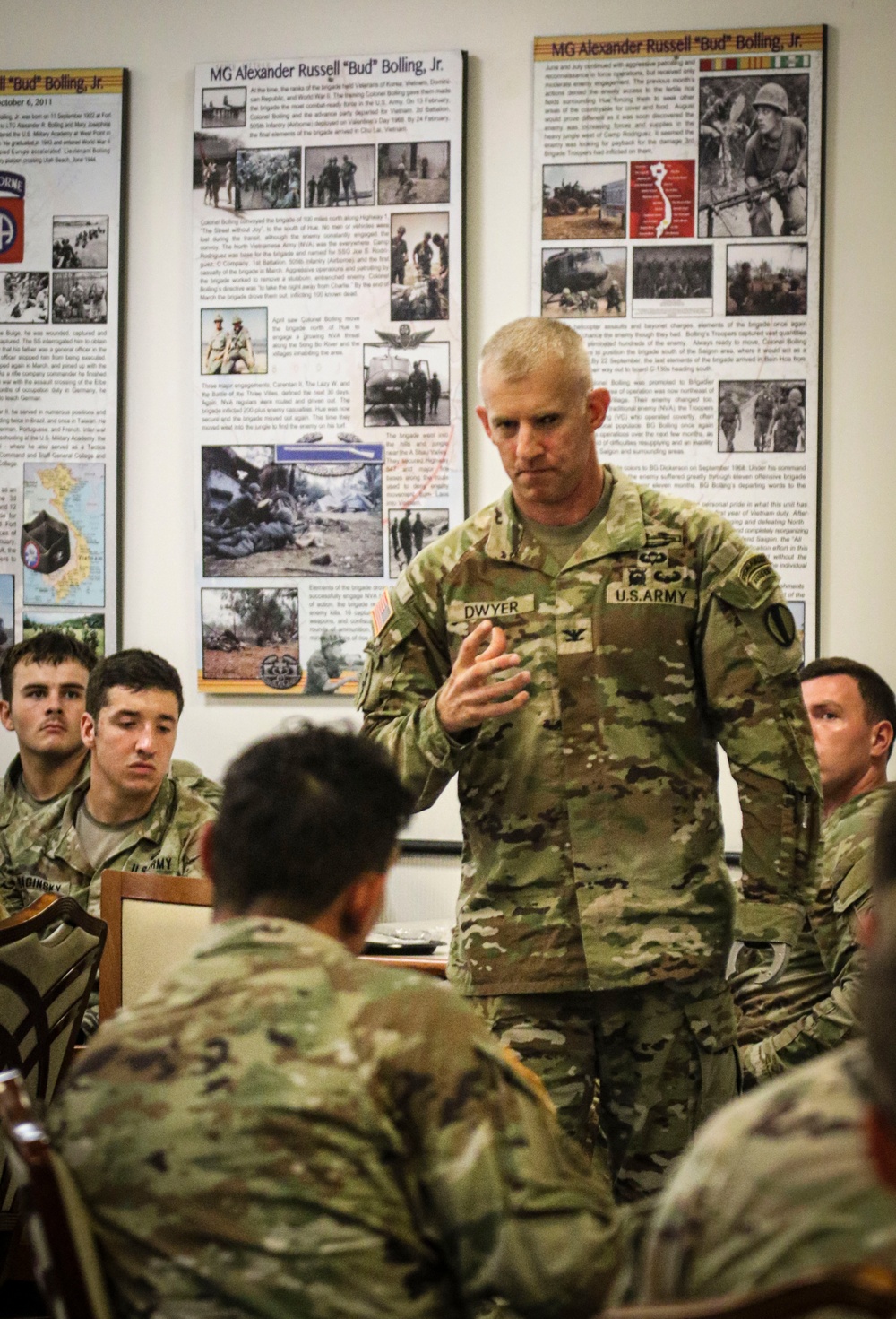 Col. Ken Dwyer speaks at 3BCT Spiritual Fitness Lunch