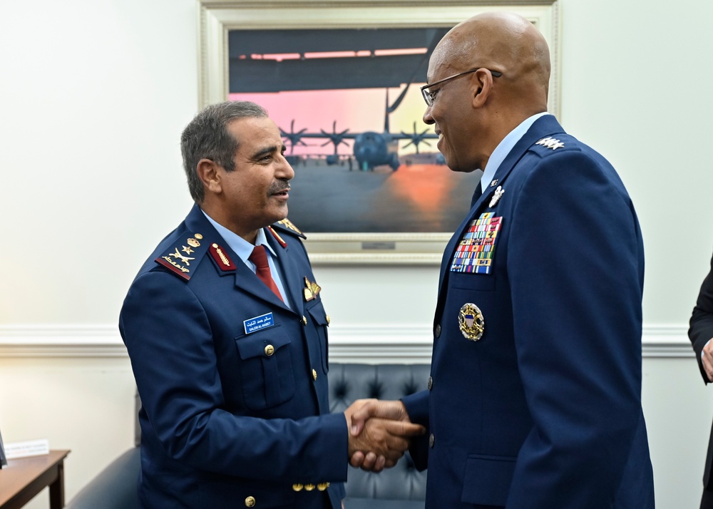 CSAF Brown meets Qatar Lt. Gen. Al-Nabet