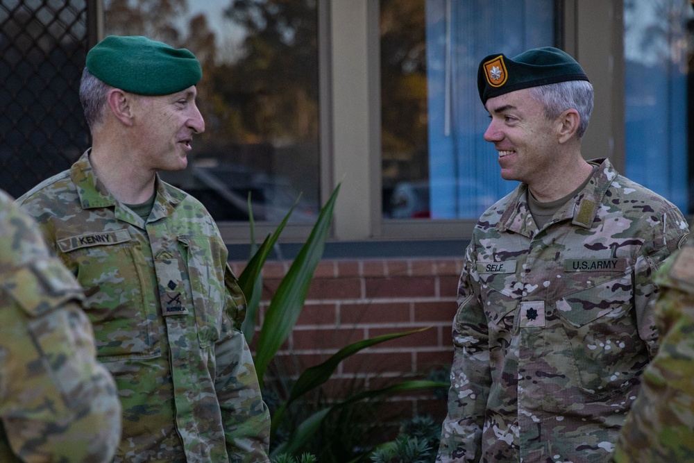 Talisman Sabre 23 | Australian Army SOCAUST Hosts Key Leader Engagement with 1st SFG (A) Green Berets